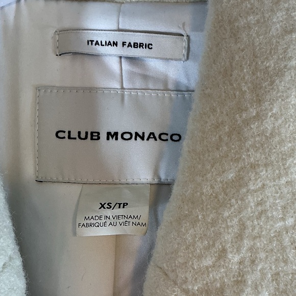 Club Monaco Cream Wool Coat A0421 - Picture 4 of 7